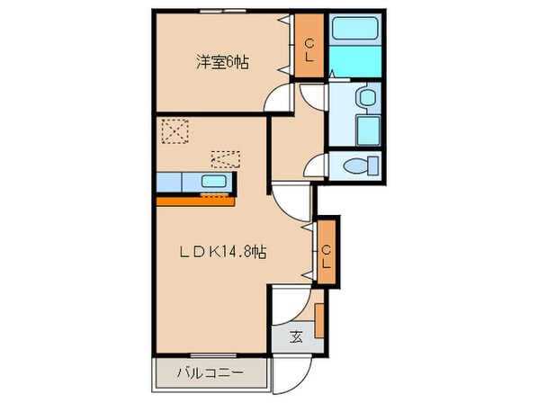 フレスク－ラＥの物件間取画像